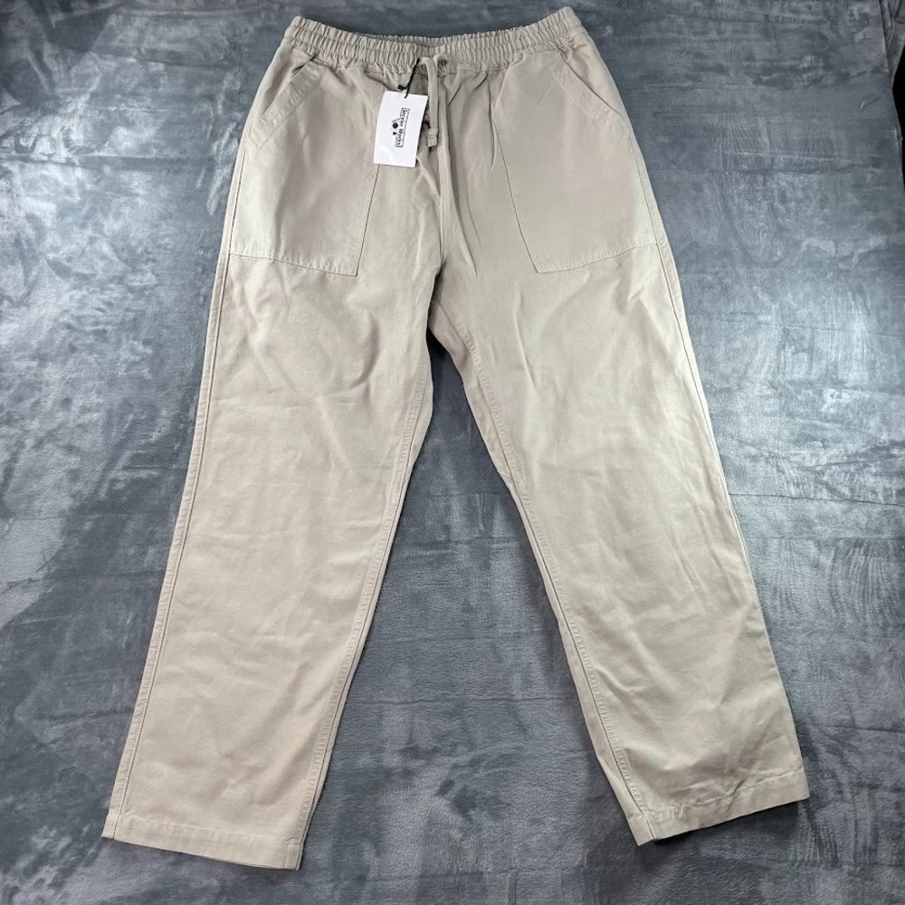NWT Service Works Classic Chef Pants Size L Stone Khaki Mens $99 MSRP